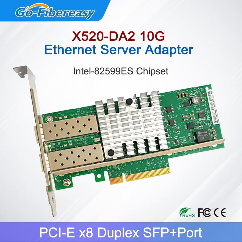 X520-DA2 10Gb SFP+PCI-E การ์ดเ - 10Gb Sfp+ Pcie Network Card Dual Port บทวิจารณ์และราคา
